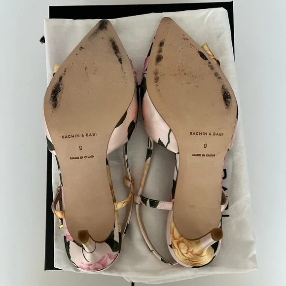 Sachin & Babi Lenox Obi-Bow Slingback in Pink Lemonade Bouquet - Picture 4 of 8